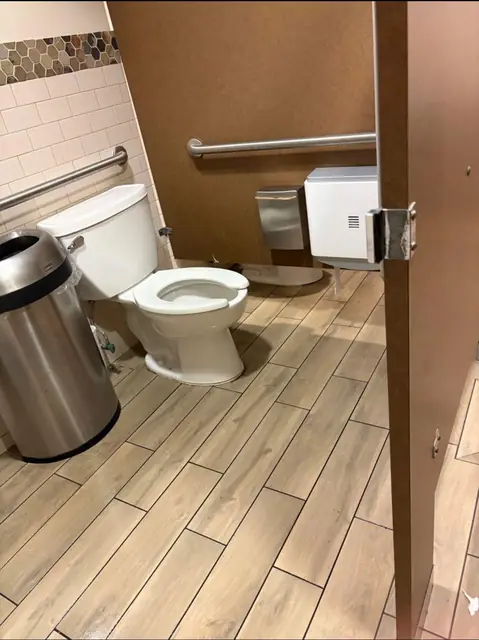Restroom cleaned after hours